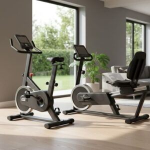 Parduotuvė. Modernus dviratis treniruoklis